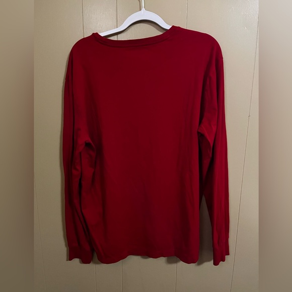 Polo by Ralph Lauren Red Long Sleeve Cotton Tee Preppy Comfy Casual Size L - Picture 5 of 7